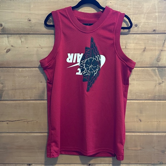 Nike Air Jordan mesh Jersey Swoosh Red sz. L - Picture 1 of 3